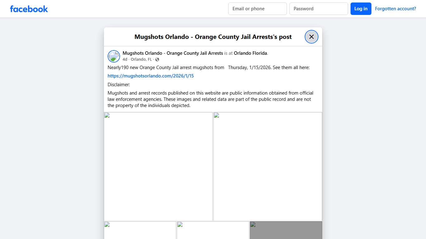 Nearly190... - Mugshots Orlando - Orange County Jail Arrests | Facebook